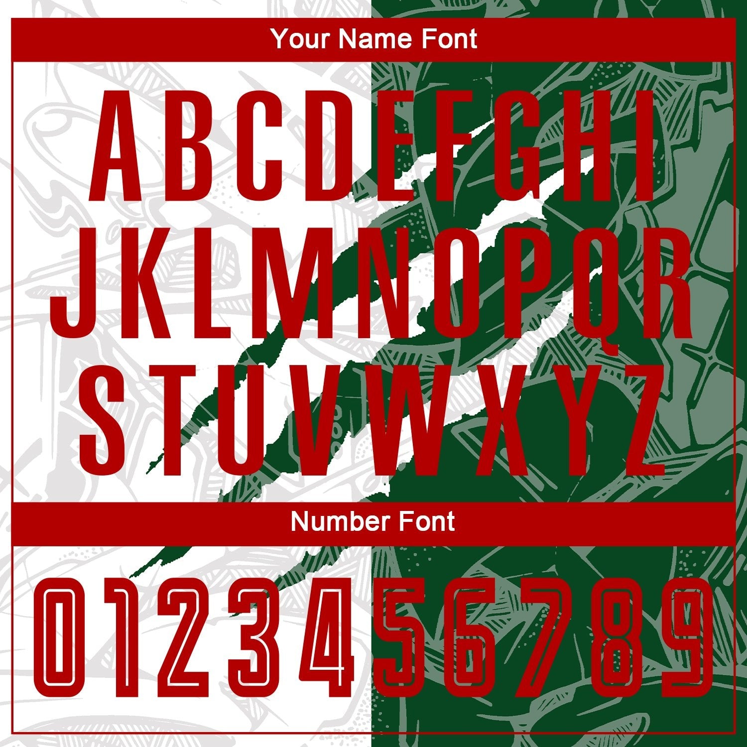 Custom Graffiti Pattern Red-Green Scratch Sublimation Soccer Uniform Jersey photo 5