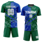 build thunder blue graffiti pattern soccer white jersey sublimation soccer uniform soccer1692