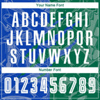 Custom Graffiti Pattern Thunder Blue-Kelly Green Scratch Sublimation Soccer Uniform Jersey photo 4