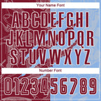 Custom Graffiti Pattern Crimson-Light Blue Scratch Sublimation Soccer Uniform Jersey photo 5