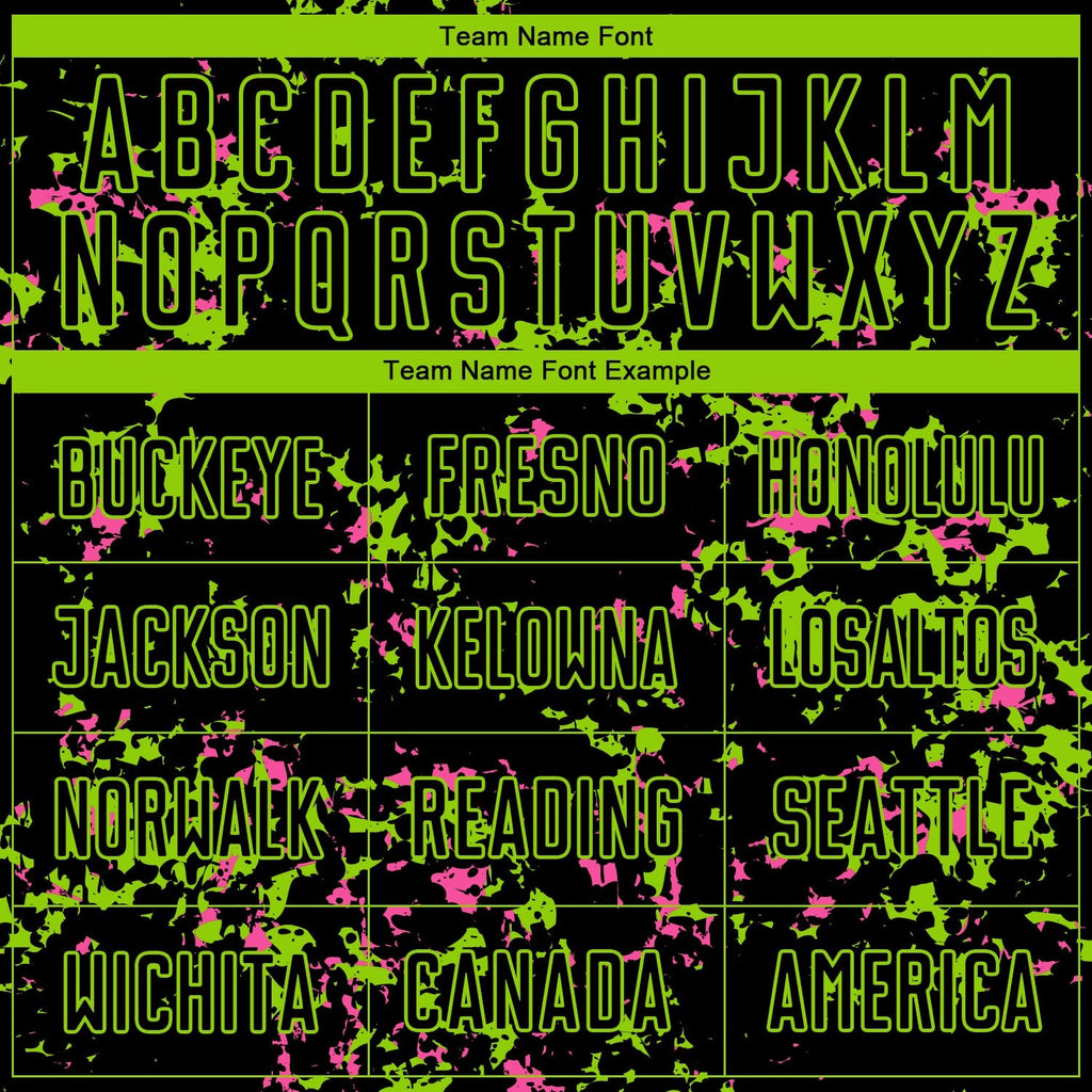 Custom Black Neon Green-Pink Abstract Fragment Art Sublimation Soccer Uniform Jersey photo 4