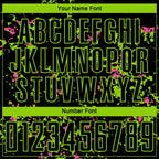 Custom Black Neon Green-Pink Abstract Fragment Art Sublimation Soccer Uniform Jersey photo 5