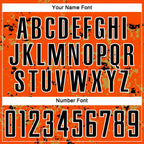 Custom Orange Black-Old Gold Abstract Fragment Art Sublimation Soccer Uniform Jersey photo 5