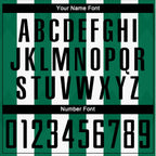 Custom White Black-Kelly Green Line Sublimation Soccer Uniform Jersey photo 5