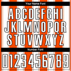 Custom Orange White-Black Line Sublimation Soccer Uniform Jersey photo 5