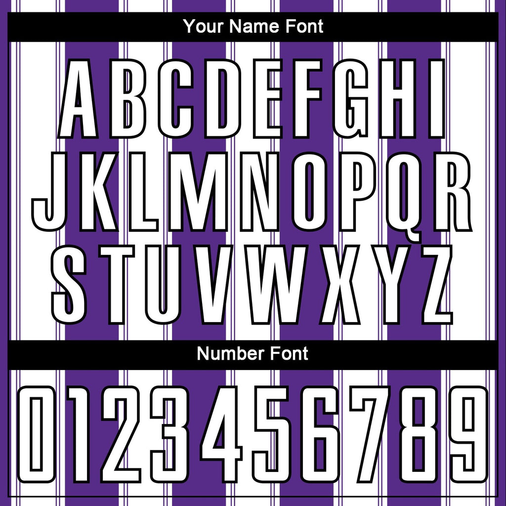 Custom Purple White-Black Line Sublimation Soccer Uniform Jersey photo 5