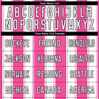 Custom Pink White-Black Line Sublimation Soccer Uniform Jersey photo 4