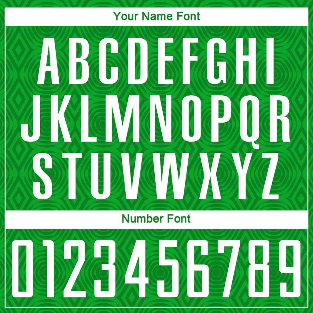Custom Grass Green White Geometric Shapes Sublimation Soccer Uniform Jersey photo 4