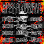 Custom Black Red-Gold Skull Flame Sublimation Soccer Uniform Jersey photo 4