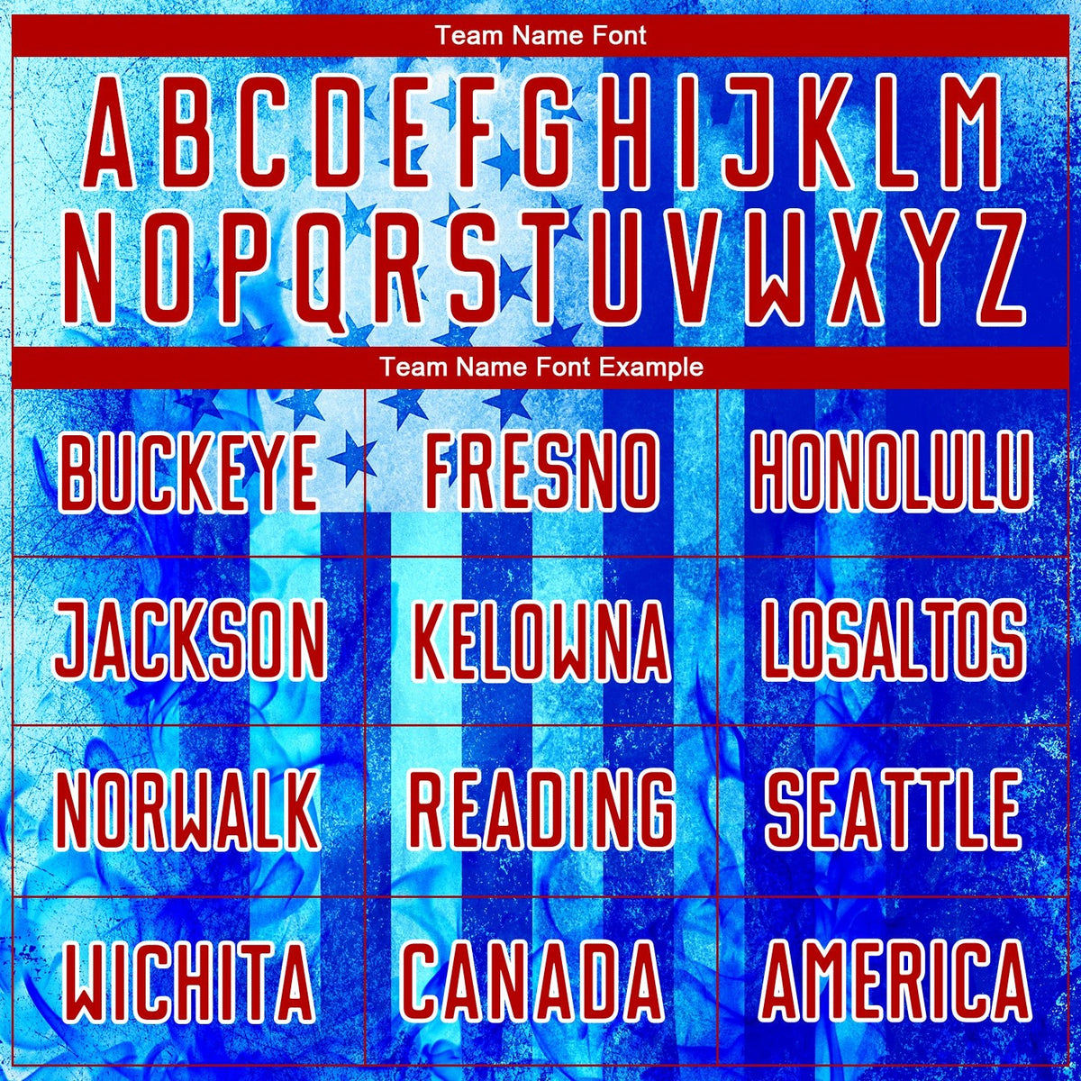 Custom Thunder Blue Red-White American Flag Flame Sublimation Soccer Uniform Jersey photo 4