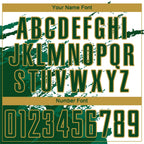 Custom White Green Kelly Green-Gold Abstract Fragment Art Splash Sublimation Soccer Uniform Jersey photo 5