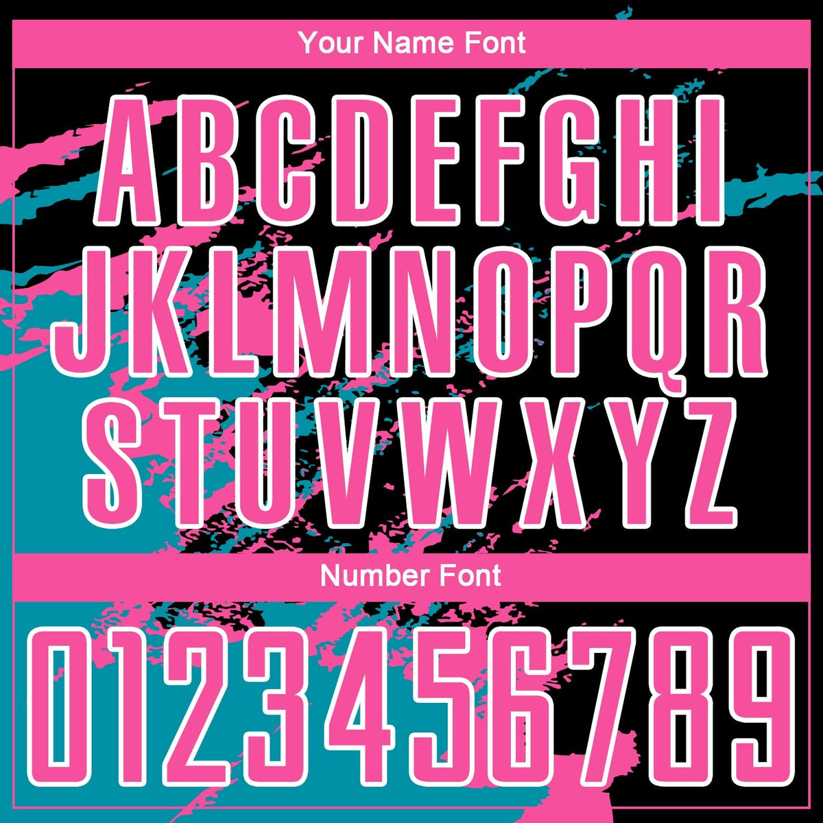 Custom Black Pink-Teal Abstract Fragment Art Splash Sublimation Soccer Uniform Jersey photo 5
