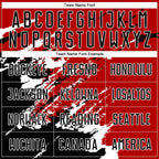 Custom Red Black-White Abstract Fragment Art Splash Sublimation Soccer Uniform Jersey photo 4
