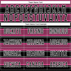 Custom Black Pink-White Geometric Shapes And Line Sublimation Soccer Uniform Jersey photo 4