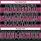 Custom Black Pink-White Geometric Shapes And Line Sublimation Soccer Uniform Jersey photo 5