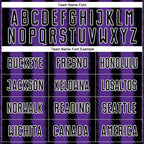 Custom Black Purple-White Line Sublimation Soccer Uniform Jersey photo 4