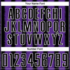 Custom Black Purple-White Line Sublimation Soccer Uniform Jersey photo 5