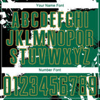 Custom Black Kelly Green-Old Gold Spalsh Sublimation Soccer Uniform Jersey photo 5
