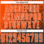 Custom Orange Black-White Abstract Fragment Art Sublimation Soccer Uniform Jersey photo 5