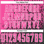 Custom Pink Black-White Abstract Fragment Art Sublimation Soccer Uniform Jersey photo 5
