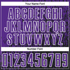 Custom Purple Black-White Abstract Fragment Art Sublimation Soccer Uniform Jersey photo 5