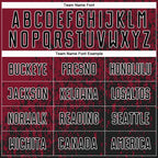 Custom Crimson Black-White Abstract Fragment Art Sublimation Soccer Uniform Jersey photo 4