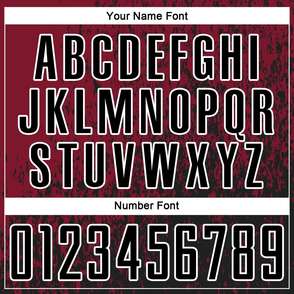 Custom Crimson Black-White Abstract Fragment Art Sublimation Soccer Uniform Jersey photo 5