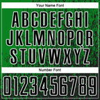 Custom Grass Green Black-White Abstract Fragment Art Sublimation Soccer Uniform Jersey photo 5