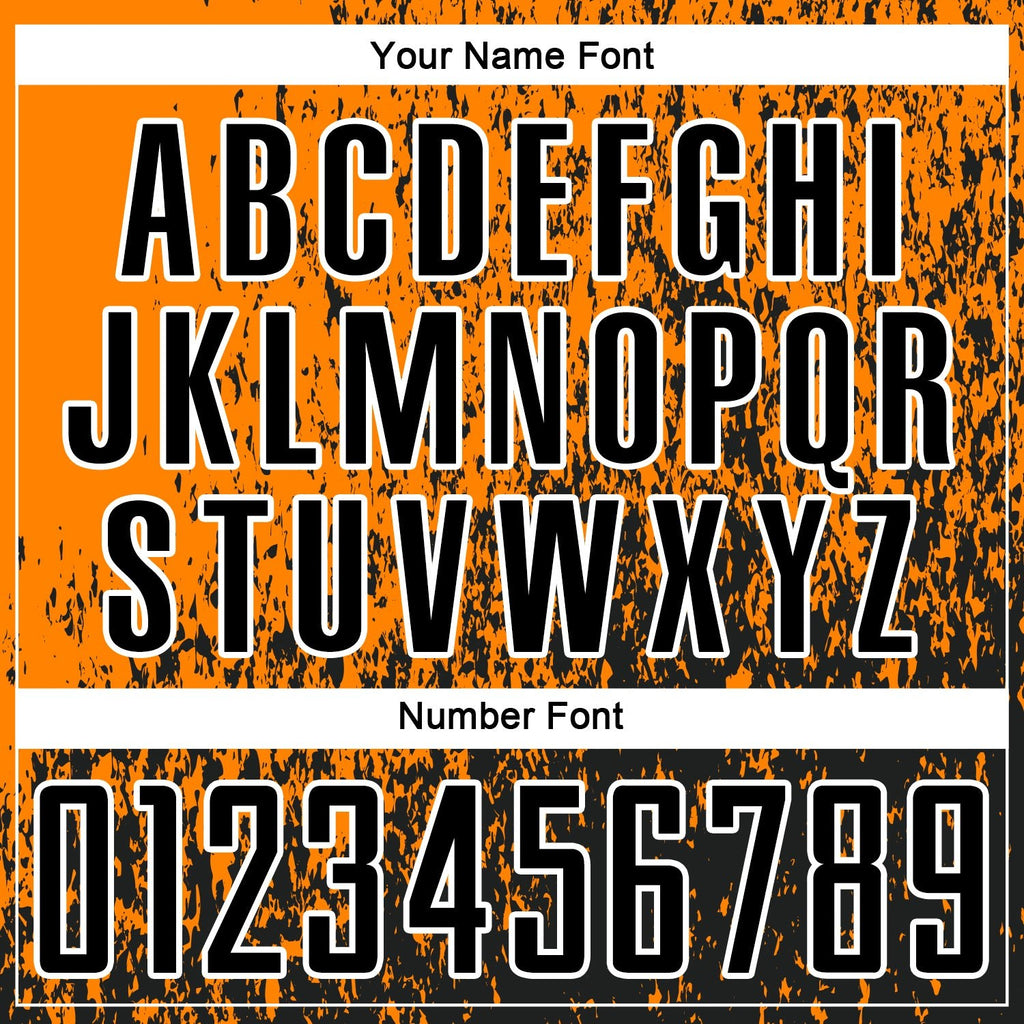Custom Bay Orange Black-White Abstract Fragment Art Sublimation Soccer Uniform Jersey photo 5