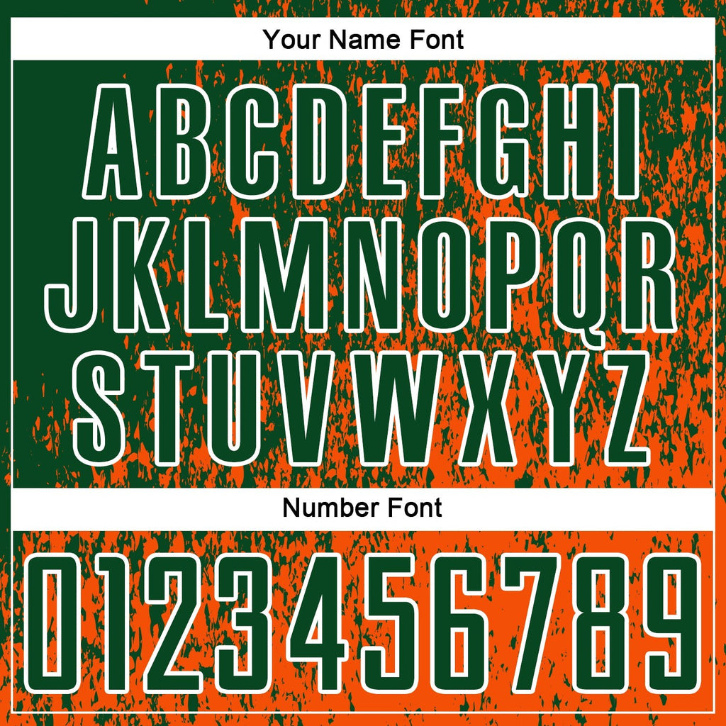 Custom Green Orange-White Abstract Fragment Art Sublimation Soccer Uniform Jersey photo 5