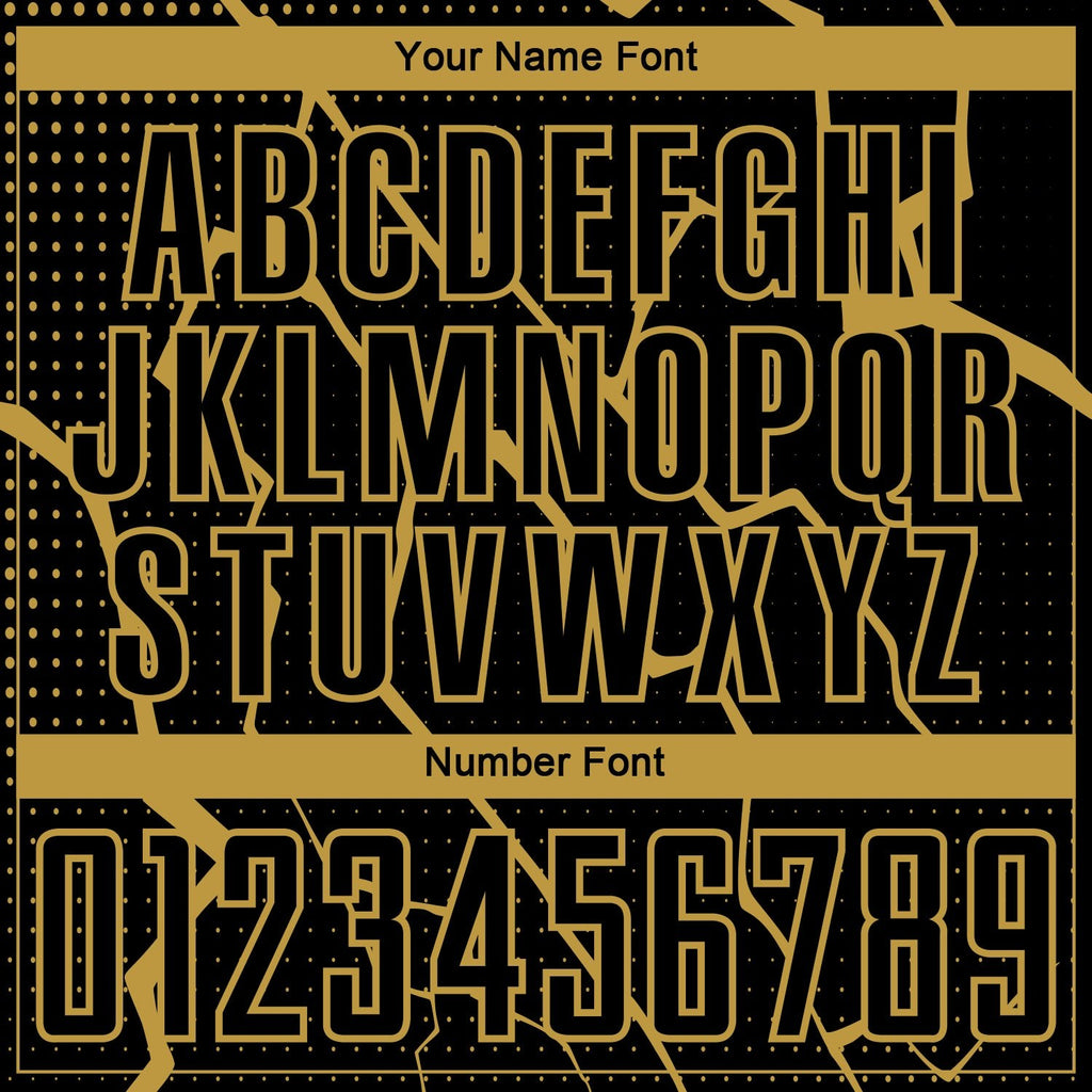 Custom Black Old Gold Lightning Sublimation Soccer Uniform Jersey photo 5