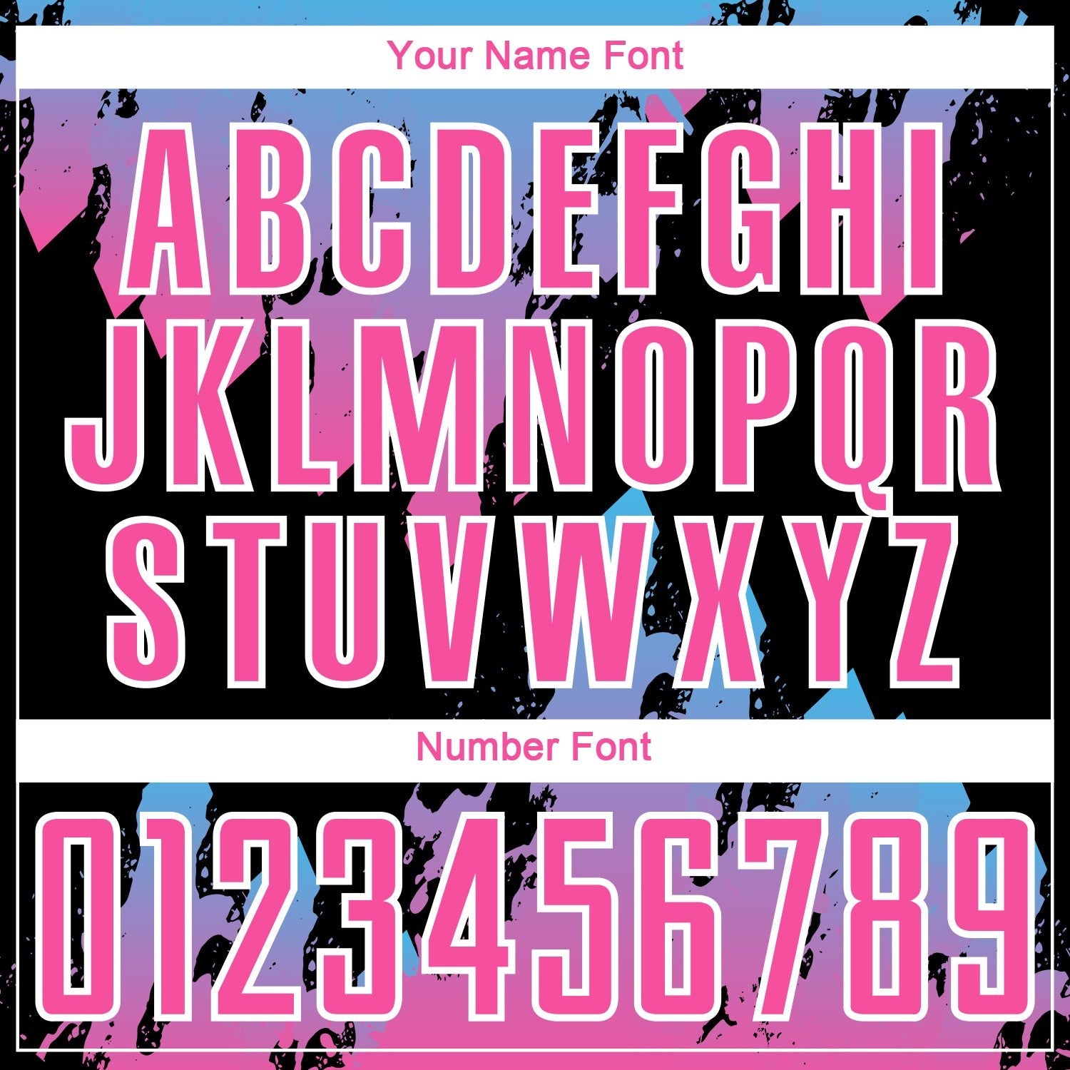 Custom Pink Sky Blue-Black Splash Sublimation Soccer Uniform Jersey photo 5