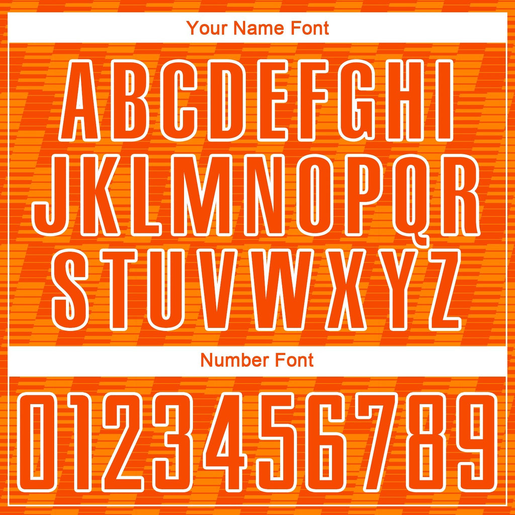 Custom Orange Bay Orange-White Line Sublimation Soccer Uniform Jersey photo 5