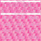 Custom Pink Light Pink-White Line Sublimation Soccer Uniform Jersey photo 4
