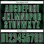 Custom Black Green-White Line Sublimation Soccer Uniform Jersey photo 5
