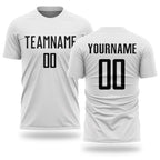 Custom White Black Sublimation Soccer Uniform Jersey