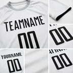 Custom White Black Sublimation Soccer Uniform Jersey detail