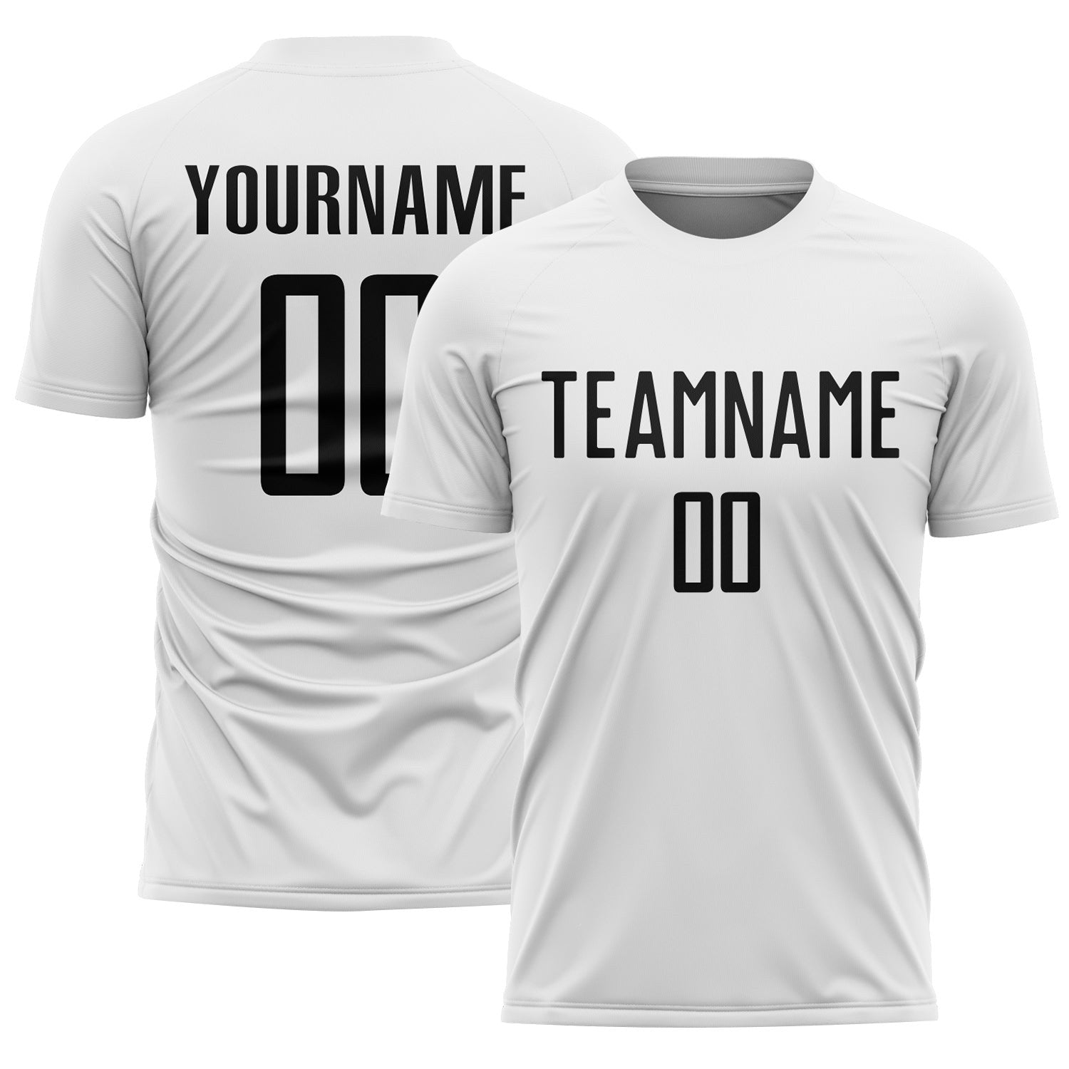 Custom White Black Sublimation Soccer Uniform Jersey photo 1