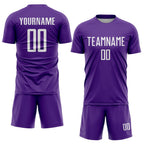Custom Purple White Sublimation Soccer Uniform Jersey photo 2