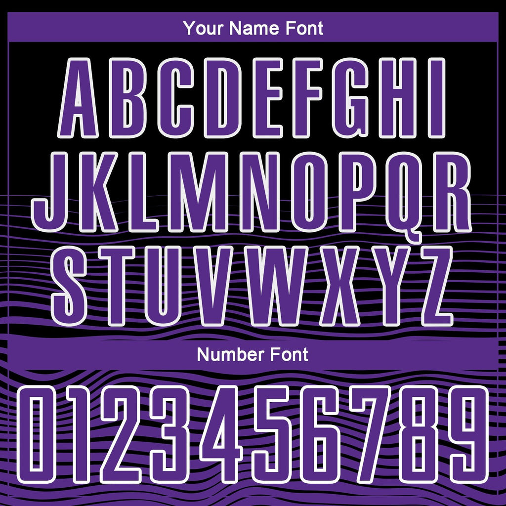Custom Black Purple-White Gradient Line Sublimation Soccer Uniform Jersey photo 5