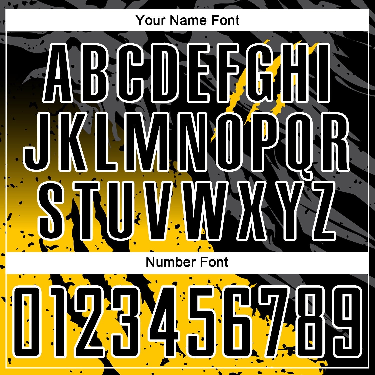 Custom Black Yellow-White Gradient Scratch Splash Sublimation Soccer Uniform Jersey photo 5