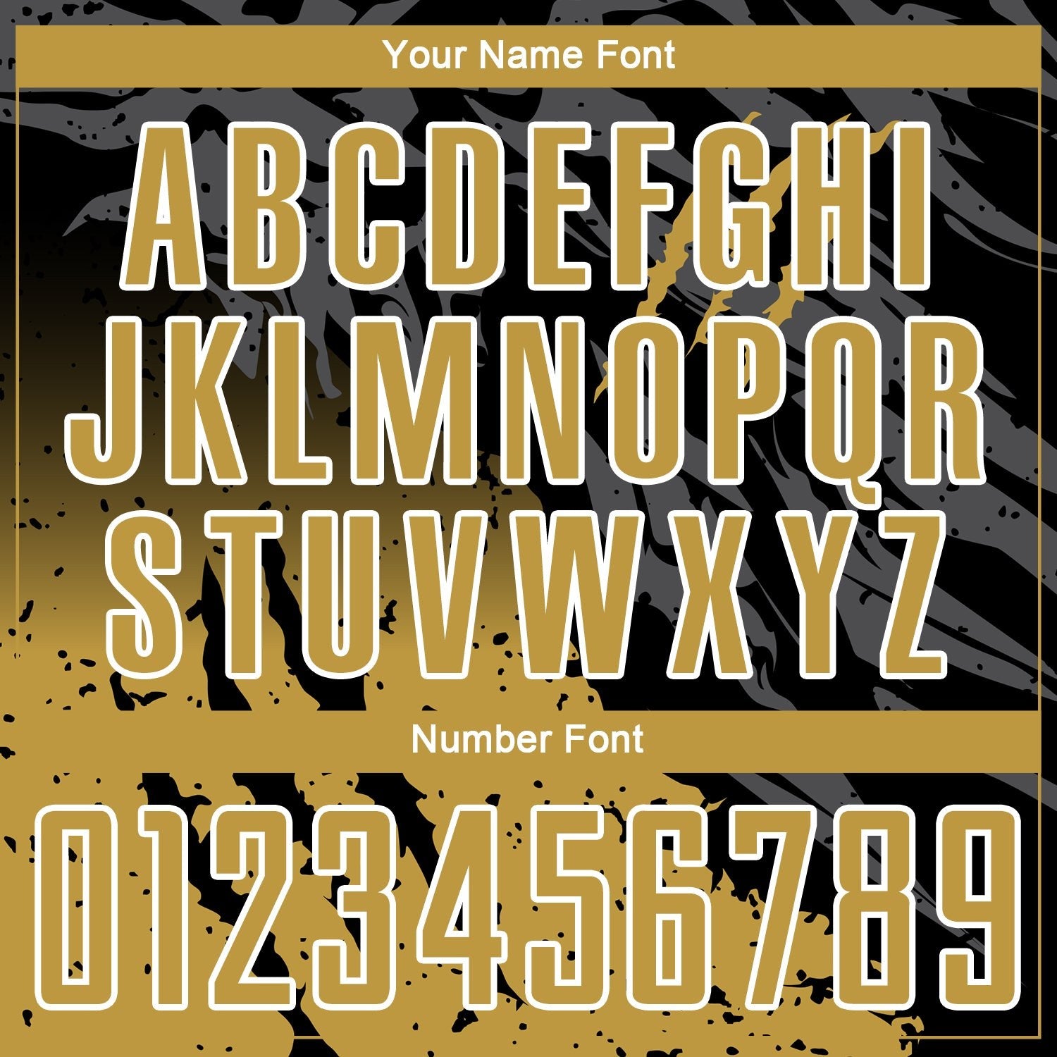 Custom Black Old Gold-White Gradient Scratch Splash Sublimation Soccer Uniform Jersey photo 5