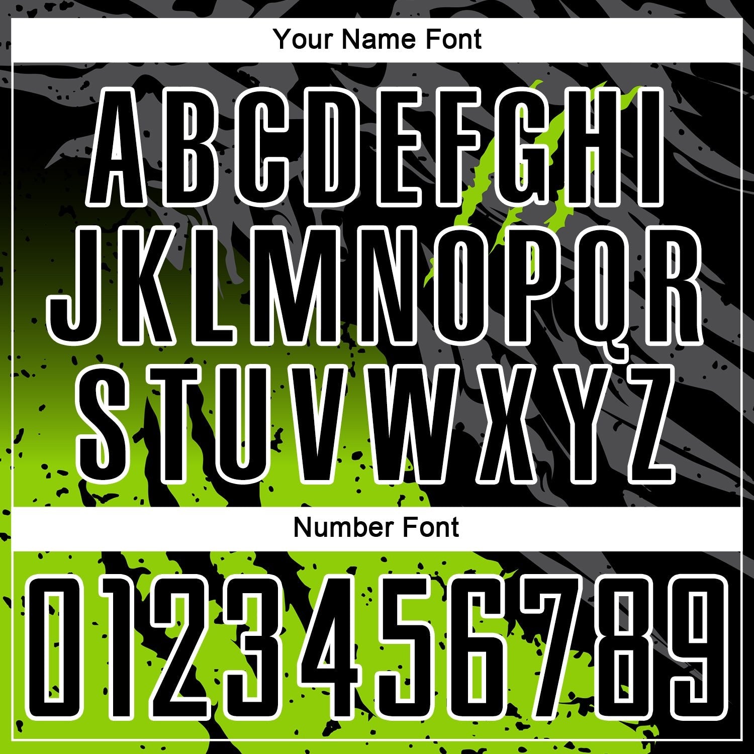 Custom Black Neon Green-White Gradient Scratch Splash Sublimation Soccer Uniform Jersey photo 5