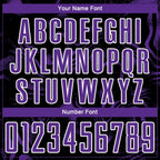 Custom Black Purple-White Abstract Liquid Sublimation Soccer Uniform Jersey photo 5