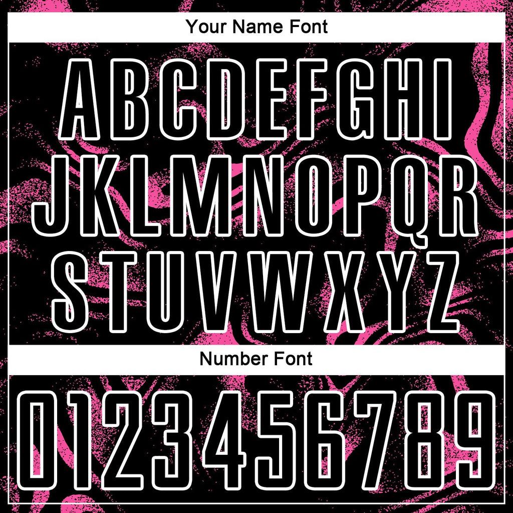 Custom Black Pink-White Abstract Liquid Sublimation Soccer Uniform Jersey photo 5