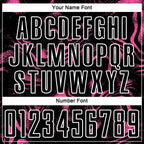 Custom Black Pink-White Abstract Liquid Sublimation Soccer Uniform Jersey photo 5