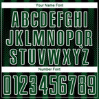 Custom Black Green-White Geometric Shape Sublimation Soccer Uniform Jersey photo 5