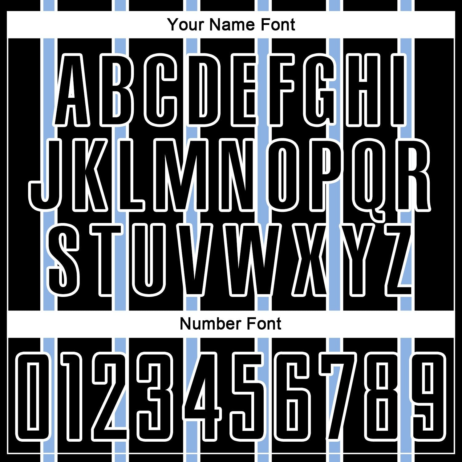 Custom Black Light Blue-White Stripe Line Sublimation Soccer Uniform Jersey photo 5