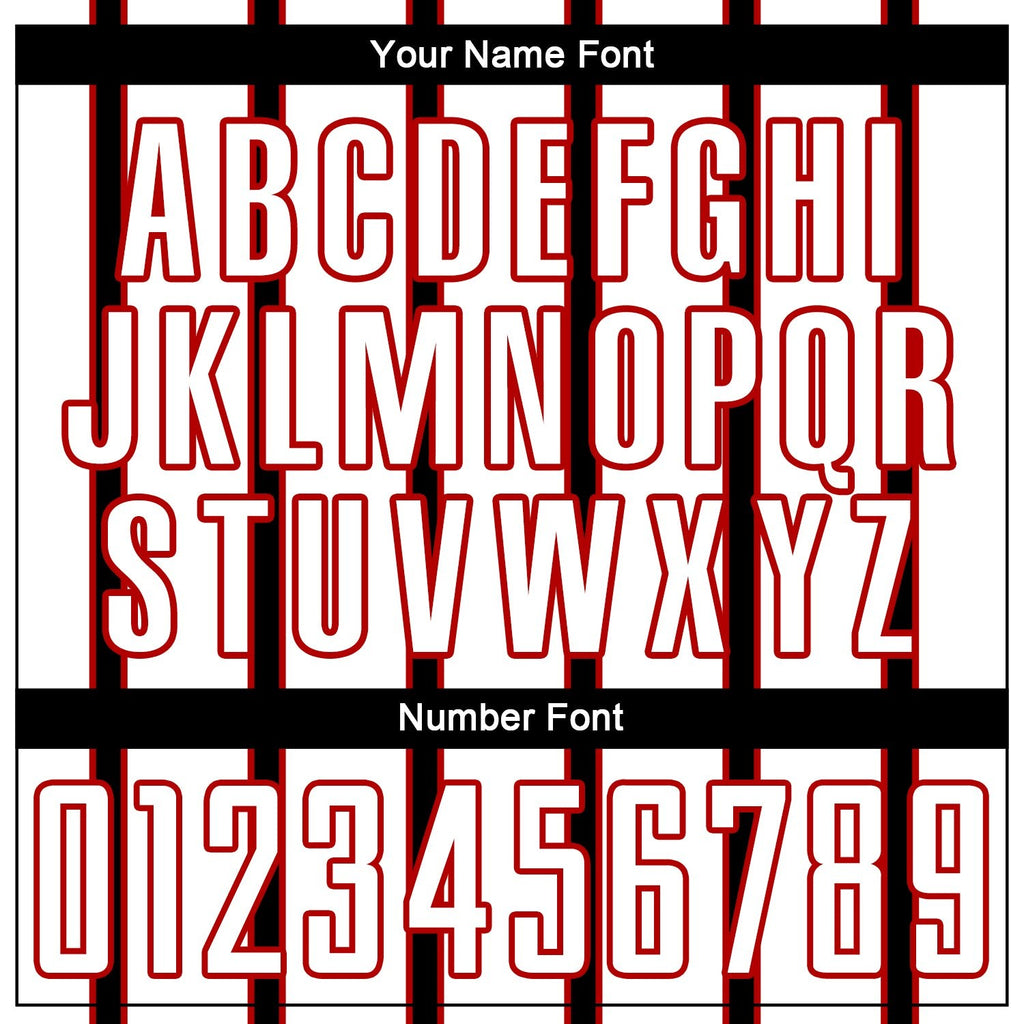 Custom White Black-Red Stripe Line Sublimation Soccer Uniform Jersey photo 5