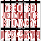 Custom White Black-Red Stripe Line Sublimation Soccer Uniform Jersey photo 5